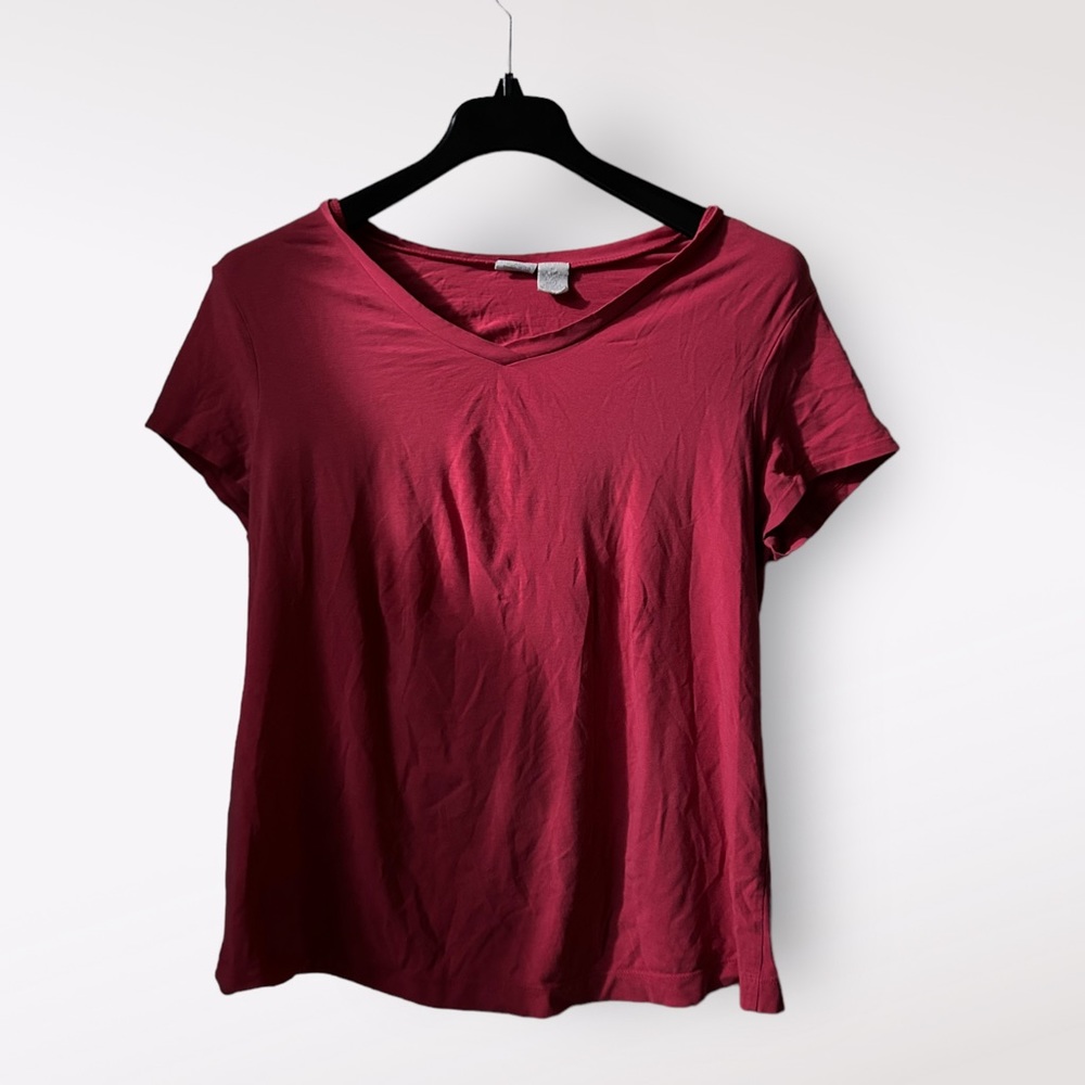 Induetime Red V-neck Short Sleeve